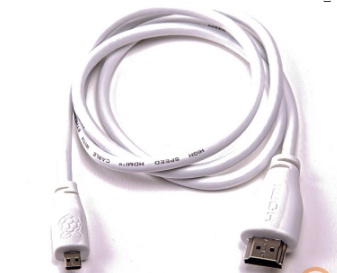 Official Micro-HDMI (Male) to Standard HDMI (Male) Cable for Raspberry Pi