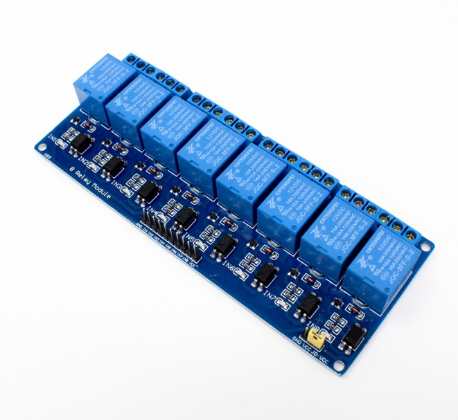 8 Road/Channel Relay Module (with light coupling) 12V