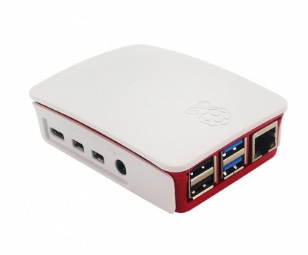 Raspberry Pi 4 Case-Red-White