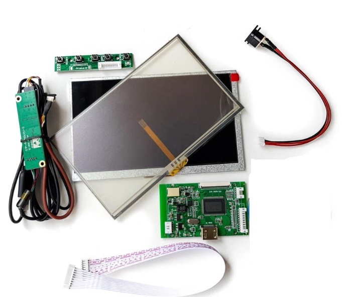 7 Inch LCD Touch Display With HDMI Driver Board Kit For Raspberry Pi