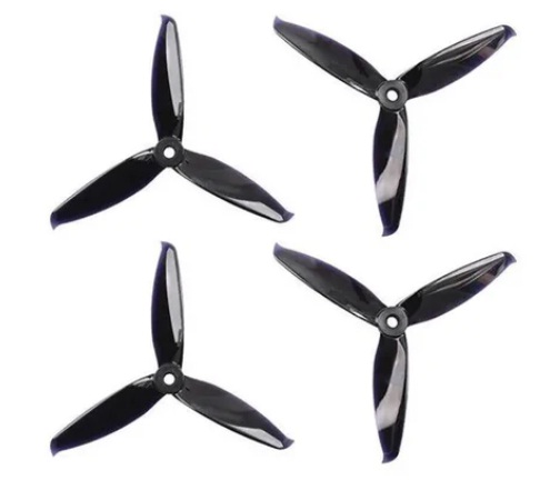 5152 HD Tri Blade Flash Propellers 2CW+2CCW - (2 Pair) - Black.