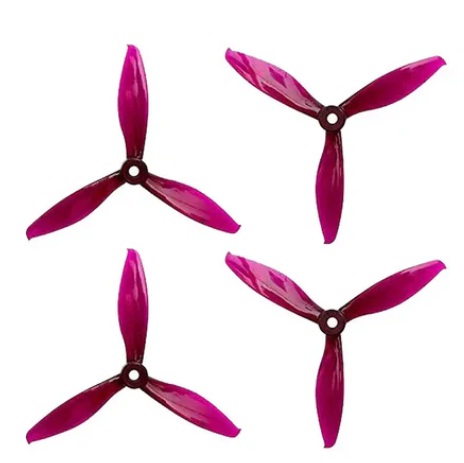 5149 HD Tri-Blade Flash Durable Propellers 2CW+2CCW - (2 Pairs) - Transparent Purple.