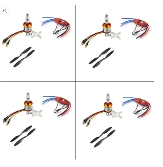 Set of 4 A2212 1400KV Brushless Motor for Drone with SimonK 30A ESC and Orange 1045 Propeller Set