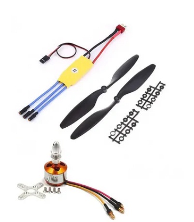 A2212 1400KV Brushless Motor for Drone with SimonK 30A ESC and 1045 Propeller Set