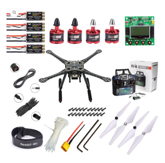 KK2.1.5 Flight Controller S500 hexacopter with carbon fibre landing gear Advance Drone Kit - Flysky - i6