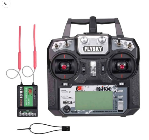 Flysky FS-i6X 2.4GHz 6CH AFHDS 2A Radio Transmitter With FS-iA10B 2.4GHz 10CH Receiver.