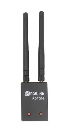 Eachine ROTG02 UVC OTG 5.8G 150CH Dual Antenna Audio FPV Receiver – Black